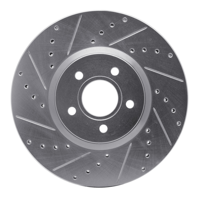 Ford Focus Brake Rotor (1) - Front Left - R1 Concepts - Drilled & Slotted - Silver - `04-`19 Ford Focus Brake Rotor (1) - Front Left - R1 Concepts - Drilled & Slotted - Silver - `04-`19